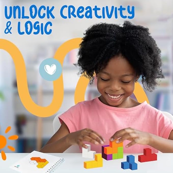 3D SOMA CUBE WOODEN PUZZLE WITH 60 CHALLENGE CARDS, BRAIN TEASER BLOCK GAME FOR ADULTS AND KIDS, MONTESSORI LOGIC & SPATIAL TRAINING TOY, FAMILY AND TRAVEL EDUCATIONAL GIFT WITH STORAGE BAG - Image 4